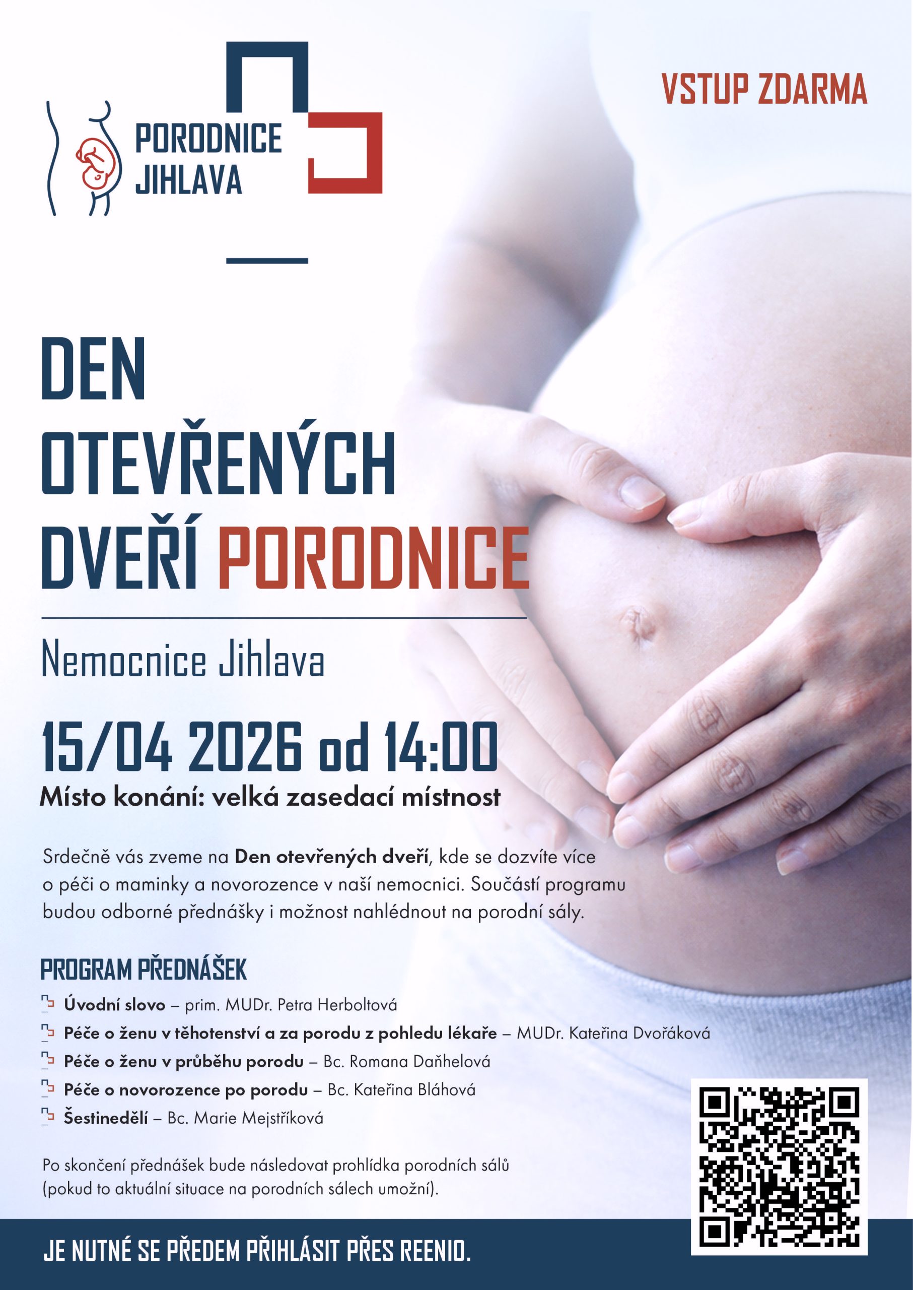 leták - den otevřených dveří porodnice